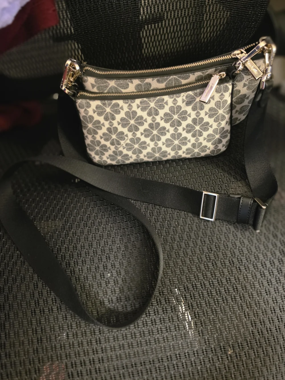 Kate Spade Black And White Floral Crossbody Bag with Black Strap - Picture 1 of 11